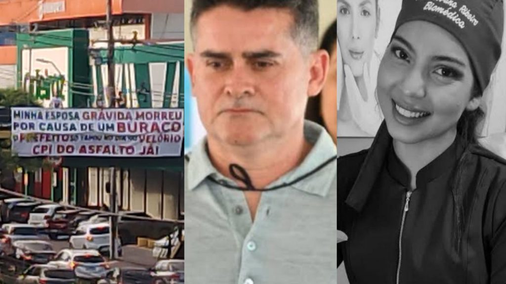 'M0rr3u por causa de um buraco': cartaz responsabiliza Davi Almeida por m0rt3 de grávida na Djalma