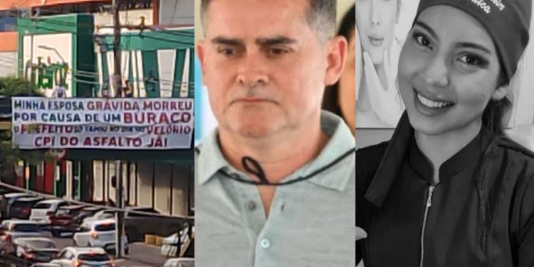 'M0rr3u por causa de um buraco': cartaz responsabiliza Davi Almeida por m0rt3 de grávida na Djalma
