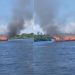 Vídeo: Barco escolar pega fogo em Autazes e estudantes pulam no rio para escapar