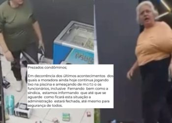 Caso de moradora agressiva em condomínio de Manaus tem novo episódio com ameaças e lixo na piscina