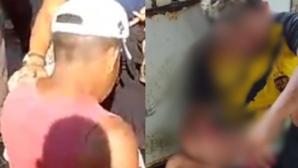 Vídeo: Homem que esf4que0u rapaz em Manacapuru recebe punição pelo crim3 da população