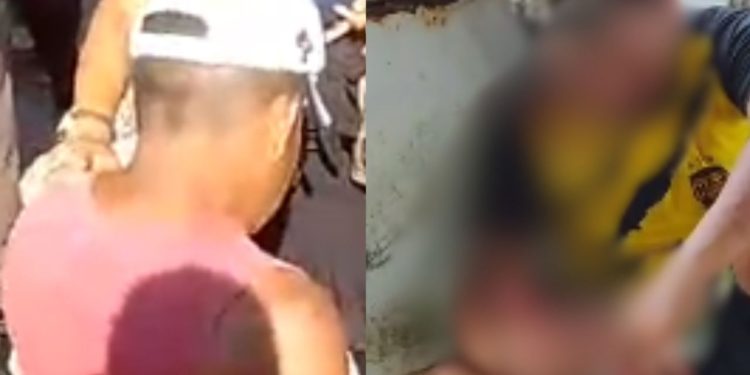 Vídeo: Homem que esf4que0u rapaz em Manacapuru recebe punição pelo crim3 da população