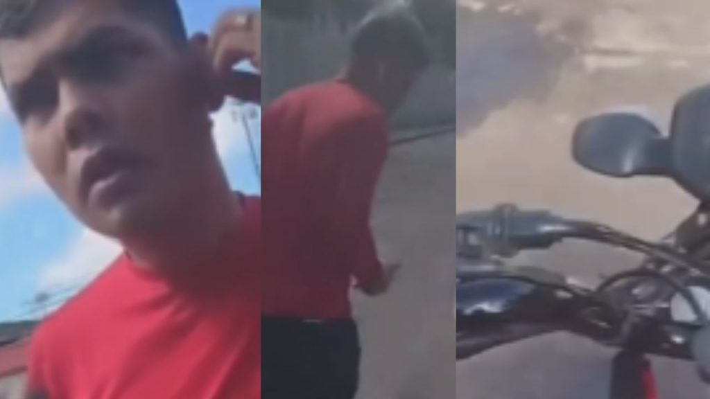 Vídeo: Motociclista fica revoltado com passageiro que pegou 'nas suas partes' durante corrida em Petrópolis