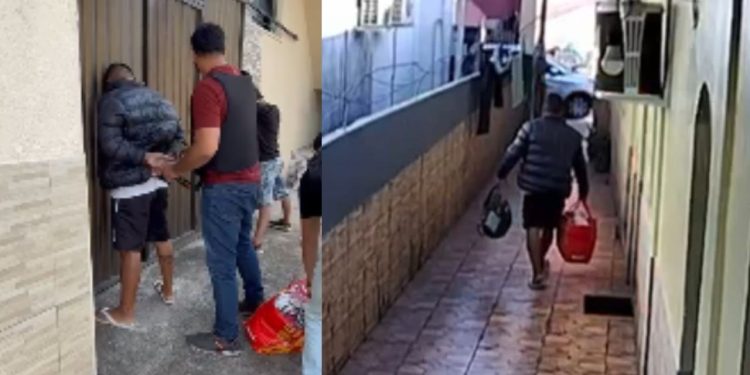 Vídeo: Homem é preso em flagrante ao furt4r kitnet em Manaus; vítima acompanhou ação por câmera
