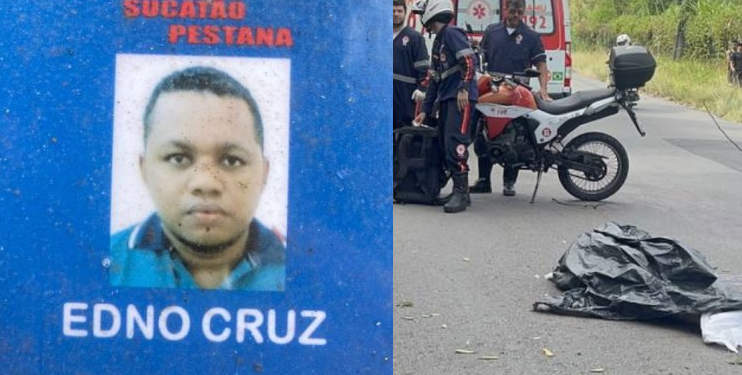 Vídeo: Soldador m0rr3 ao b@ter moto em árvore na Zona Leste de Manaus