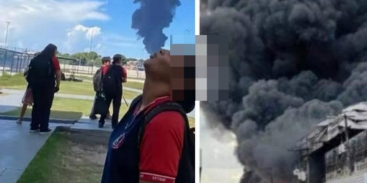 Jovem ironiza incêndio com foto em Manaus e internautas não perdoam: ‘sem noção’