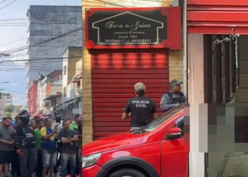 Vídeo urgente: bandid0 tenta r0ubar joalheira e acaba m0rto no Centro de Manaus