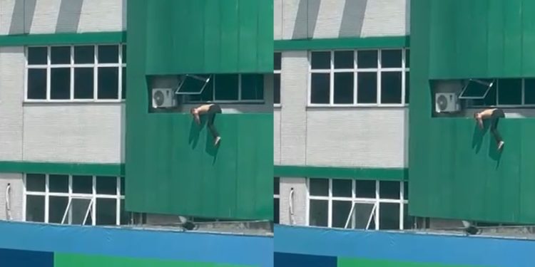 Vídeo: saiba o que aconteceu com paciente que se pendurou na sacada do 28 de Agosto