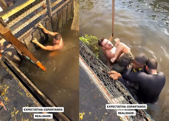 Vídeo: Amazonenses não gostam após ver influenciador Jon Vlogs pulando em viveiro de pirarucus