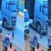 Câmera grava momento em que filho escapa de m0rrer atr0pelado na frente do pai