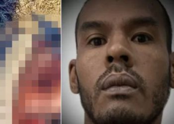 Imagem forte: homem é m0rto, colocado de cabeça para baixo e incendiad0 nos pneus