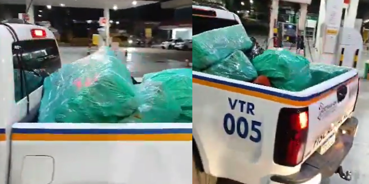 Vídeo: Motorista tenta fug1r de blitz com 660 kg de mac0nha em picape em Manaus