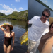Vídeos: Leticia Spiller e Marcelo Serrado fazem passeio no Rio Negro e ator canta toadas dos bois