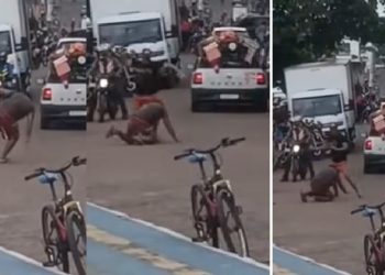 Vídeo: nervos0 e com terçad0 na mão bota rival para fugir da m0rte no Amazonas