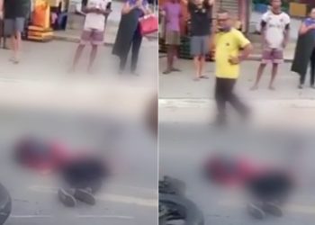 Vídeo forte: menino de 6 anos cai da garupa da moto e m0rre esmagado por ônibus 