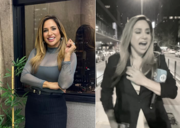 Jornalista da TV A Crítica quase é furt@da em gravação: ‘Sete viaturas por perto’; veja
