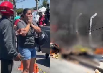 Vídeo: Esposa reconhece moto do marido m0rt0 carbonizad0 e se des3sp3ra em Manaus