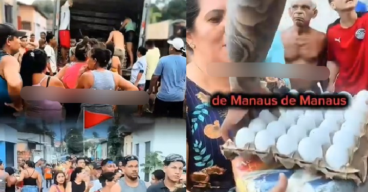 Vídeo: Grupo cr1m1n0s0 distribui cestas básicas em comunidade de Manaus e gera polêmica