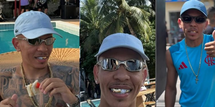 Vídeo: Lucas Picolé enche a boca de ouro e exibe sorriso dourado em Manaus