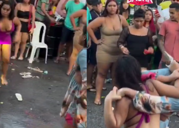 Vídeo: Blindada se arm@ com gargal0 de garr@fa e tenta fur@r a outra em ‘adega’ clandestina