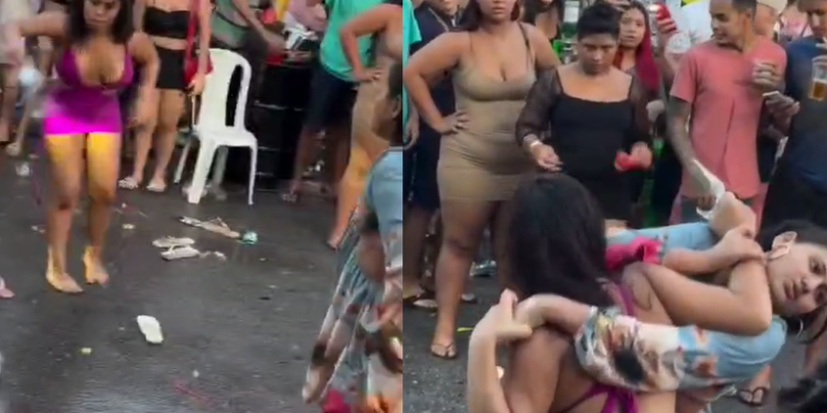 Vídeo: Blindada se arm@ com gargal0 de garr@fa e tenta fur@r a outra em ‘adega’ clandestina