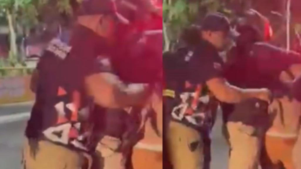 Denúncia: vídeo mostra agente do Detran dando socos nas costas de motociclista durante operação em Manaus