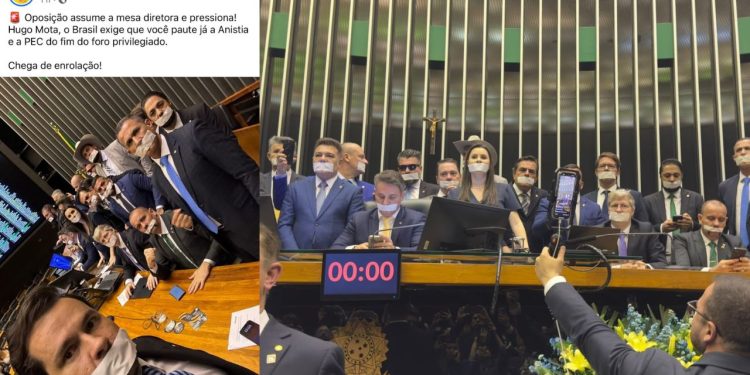 Capitão Alberto Neto e deputados de oposição protestam contra prisão de Bolsonaro e crimes de Alexandre de Moraes contra os direitos humanos