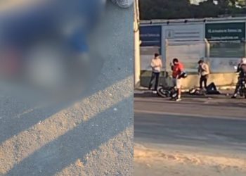 Motociclista tem fr4tur4 exp0sta após ser atingido por c S10 no Distrito; veja