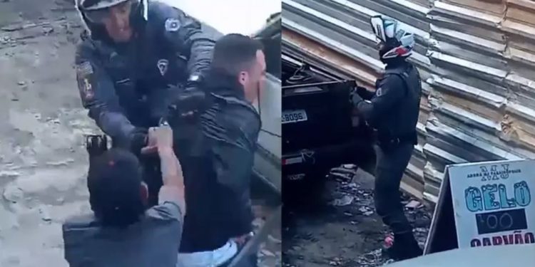 Vídeo: Band1d0 acerta t1r0 no pescoço de PM e consegue fugir durante ab0rdagem