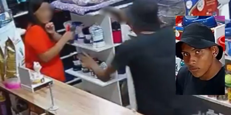 Vídeo mostra ass4ltante puxando celular de atendente de pet shop com arm4 na mão na ZL
