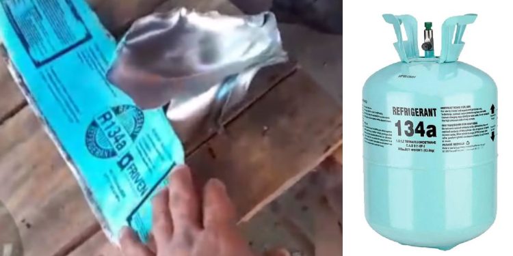 Perigo: Morador de Novo Airão tentar cortar cilindro de gás refrigerante, causa expl0são e fica fer1d0