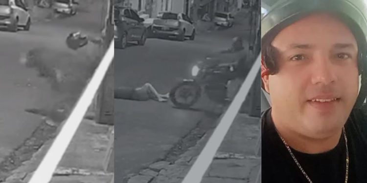 Câmera flagra mulher desmaiada na rua após levar golpe de capacete do ex; fr4turou a coluna