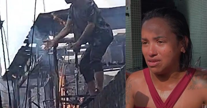 Vídeo: mulher acorda com o filho em Manaus e percebe que casa está em chamas