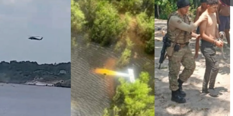 Vídeo: FAB atira e faz avião suspeito do Peru pousar no AM