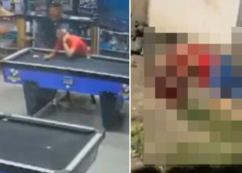 Vídeo forte: jovem é balead0 na sinuca, corre, mas m0rre na calçada