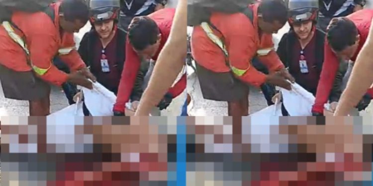 Vídeo forte: motoqueiro jorra s@ngue na rua em Manaus ao ser atingid0 por picape