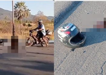 Vídeo muito forte: motoqueiro m0rre com a perna t0rada na estrada nesta sexta-feira