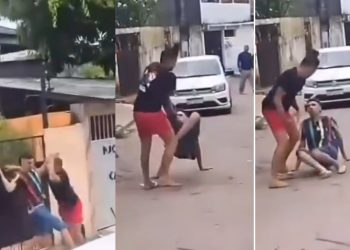 Vídeo: homens soltam a franga na rua em Manaus e vizinhos debocham: ‘arrasou, filha!’