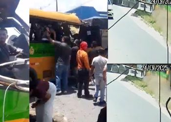 Vídeo mostra momento em que Amarelinho “chutado” acerta caçamba em Manaus