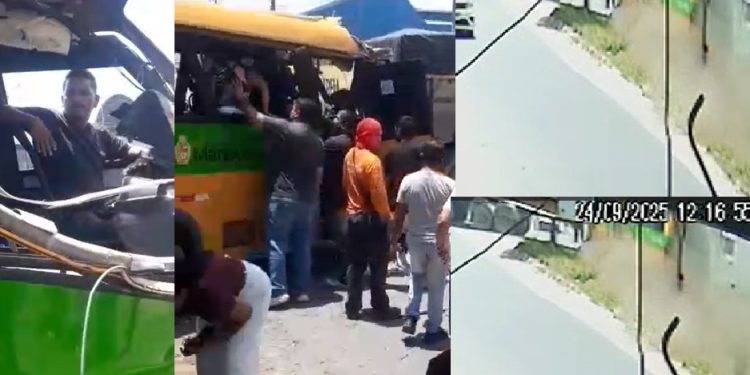 Vídeo mostra momento em que Amarelinho “chutado” acerta caçamba em Manaus