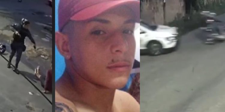 Cena de cinema: veja vídeo de bandid0 send0 morto trocando tir0 com a PM em Manaus