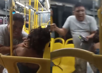 Mulher tenta r0ubar passageiro dentro da linha 129 e motorista nem se mexe: ‘Não sou polícia’; veja