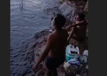 Vídeo: P*t@ria normalizada com uso de álcool na Ponta Negra gera polêmica em Manaus