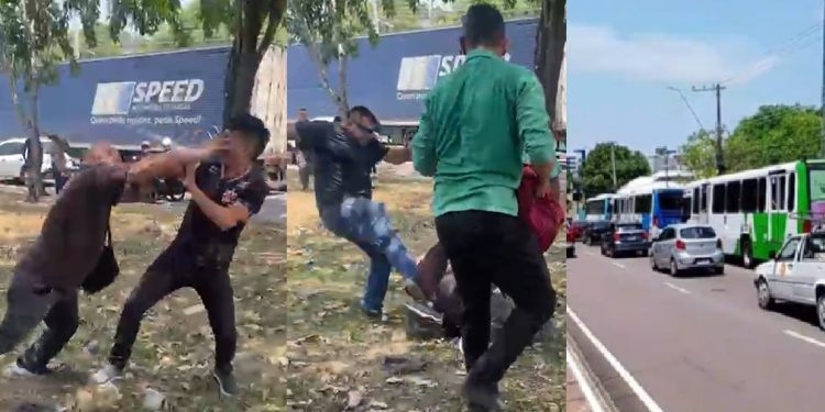 Vídeo: rodoviário em greve apanha da população rev0ltada em Manaus