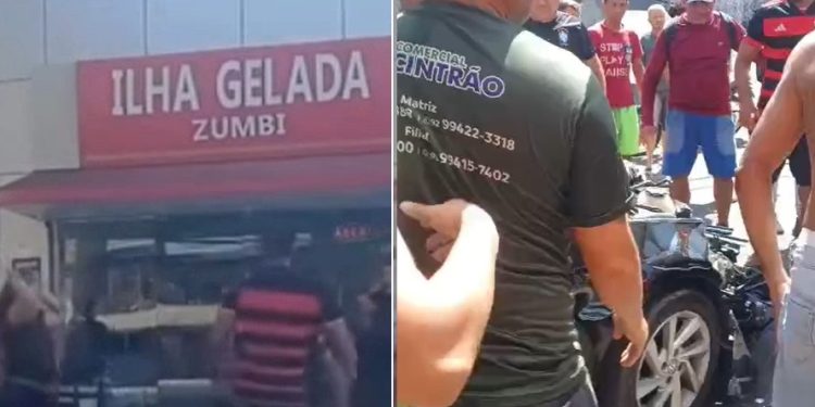 Vídeo: motorista que mat0u idosa prensada em Manaus brig0u na Ilha Gelada horas antes 