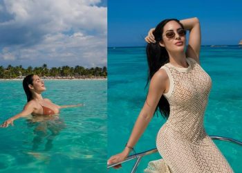 Veja as fotos de Isabelle Nogueira exibindo as belas curvas no México: ‘óleo da bota’