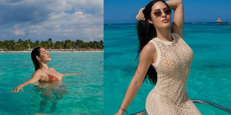Veja as fotos de Isabelle Nogueira exibindo as belas curvas no México: ‘óleo da bota’