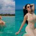 Veja as fotos de Isabelle Nogueira exibindo as belas curvas no México: ‘óleo da bota’