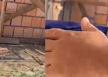 Vídeo forte: operário tem as pernas t0radas por máquina de serra no Amazonas 