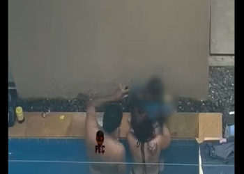 Vídeo: Casal usa piscina de condomínio como m0t3l na frente de cr1anç@ e ainda oferece bebida a ela
